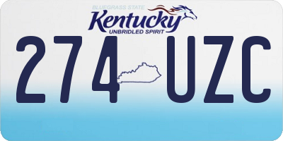 KY license plate 274UZC