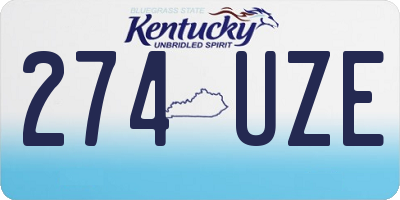 KY license plate 274UZE
