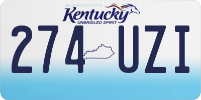 KY license plate 274UZI