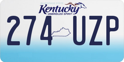 KY license plate 274UZP