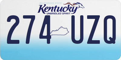 KY license plate 274UZQ