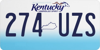 KY license plate 274UZS