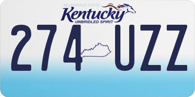 KY license plate 274UZZ