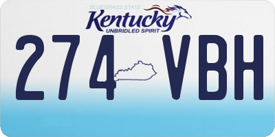 KY license plate 274VBH