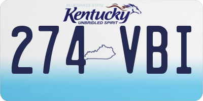 KY license plate 274VBI