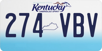 KY license plate 274VBV