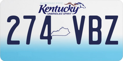 KY license plate 274VBZ