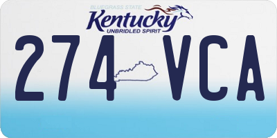 KY license plate 274VCA