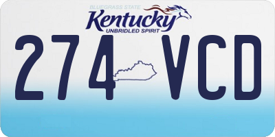 KY license plate 274VCD