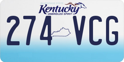 KY license plate 274VCG
