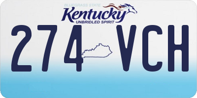 KY license plate 274VCH