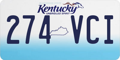 KY license plate 274VCI