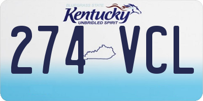 KY license plate 274VCL