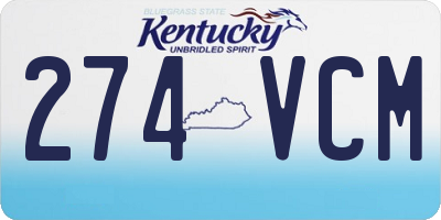 KY license plate 274VCM