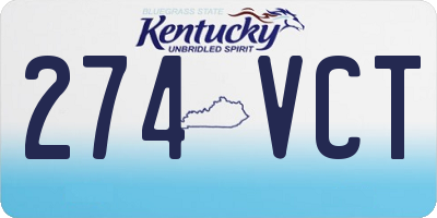 KY license plate 274VCT