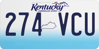KY license plate 274VCU