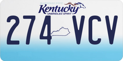 KY license plate 274VCV