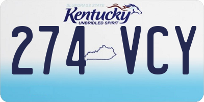 KY license plate 274VCY