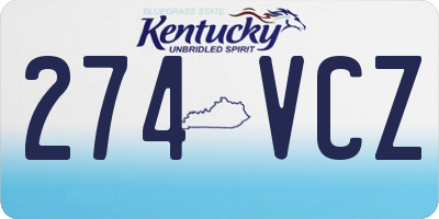 KY license plate 274VCZ