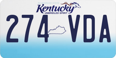KY license plate 274VDA