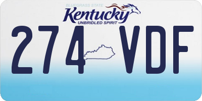 KY license plate 274VDF