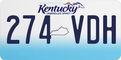 KY license plate 274VDH