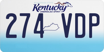 KY license plate 274VDP