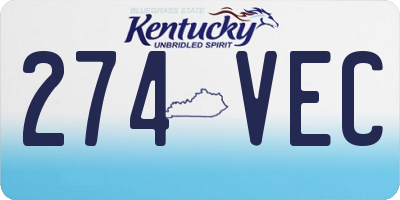 KY license plate 274VEC