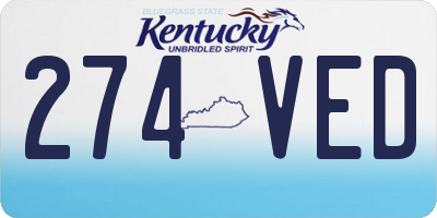 KY license plate 274VED
