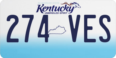 KY license plate 274VES