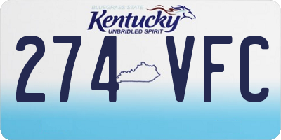 KY license plate 274VFC