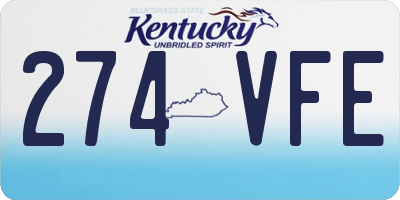 KY license plate 274VFE