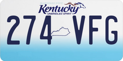 KY license plate 274VFG