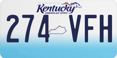 KY license plate 274VFH