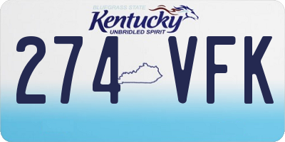 KY license plate 274VFK