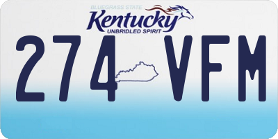 KY license plate 274VFM