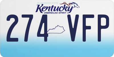 KY license plate 274VFP