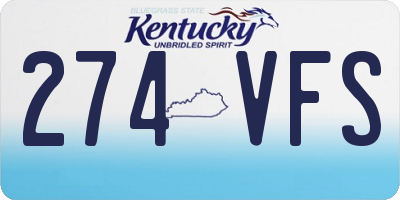 KY license plate 274VFS