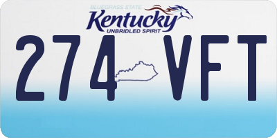 KY license plate 274VFT
