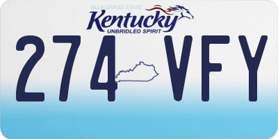 KY license plate 274VFY