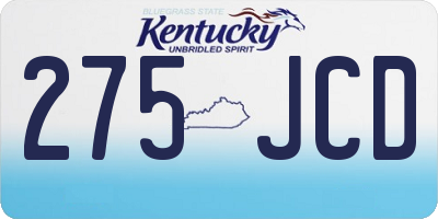 KY license plate 275JCD