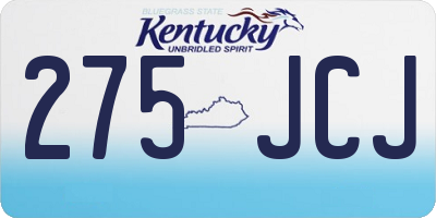 KY license plate 275JCJ