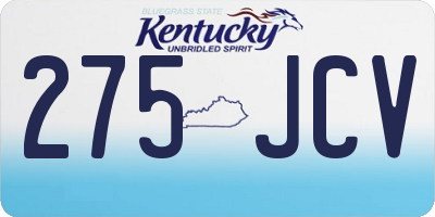 KY license plate 275JCV