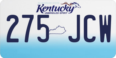 KY license plate 275JCW