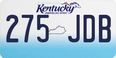 KY license plate 275JDB