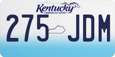 KY license plate 275JDM