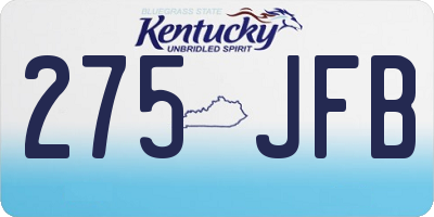 KY license plate 275JFB