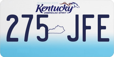 KY license plate 275JFE