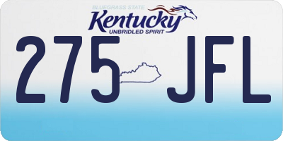 KY license plate 275JFL