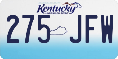 KY license plate 275JFW